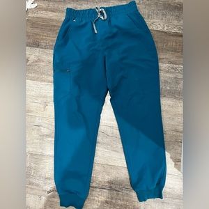 FIGS Zamora High Waisted Jogger - Pacific Blue, M